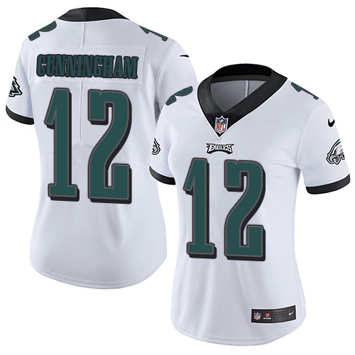 Nike Eagles #12 Randall Cunningham White Women's Stitched NFL Vapor Untouchable Limited Jersey